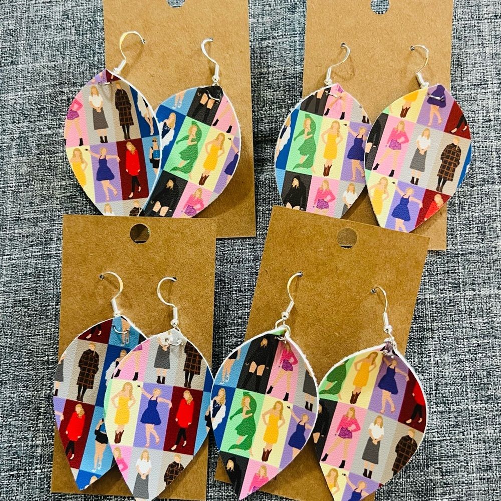 Taylorr Swift ERAS leather earrings